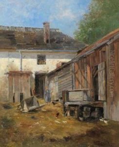 Hof Eines Bauernhauses by Paul Unbereit