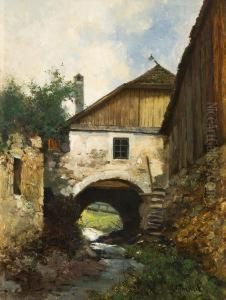 Landschaft Mit Muhle by Paul Unbereit