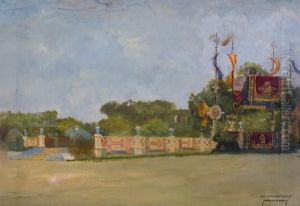 Boceto Para El Dia De La Jura De Bandera Enmadrid by Marcelino Unceta Y Lopez