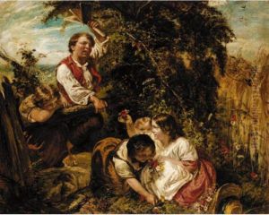 Children Picking Flowers by William Underhill