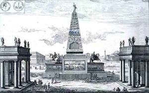 Obelisk dedicated to Marcus Aurelius Antoninus 161-80 and Lucius Aurelius Verus 161-69 Greece by Johann Bernhard Fischer von Erlach
