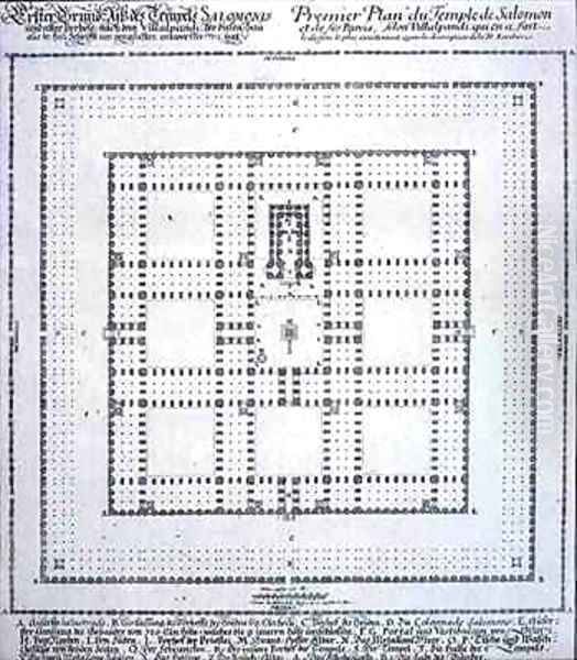 Plan of the Temple of Solomon Jerusalem - view 1
