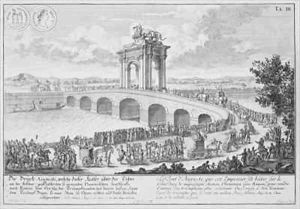 Bridge of Augustus on Via Flaminia near Rimini Italy by Johann Bernhard Fischer von Erlach