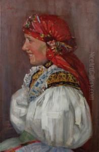 Folk Dress From Castkov by Joza Uprka