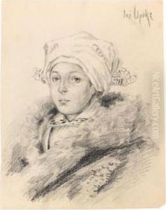 Portrait Of A Young Girl With A Headscarf