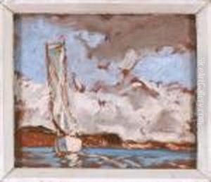 Segelschiff Vor Der Kuste by Hermann Urban