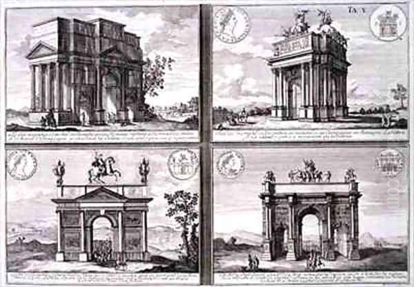 The Triumphal Arch of Catulus and Marius at Orange The Arch of Domitian the Arch of Drusus and the Arch of Septimus Severus - view 1