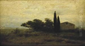Paisaje Al Atardecer by Modesto Urgell y Inglada