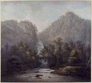 Lodore Waterfall Westmoreland by Joseph Farington