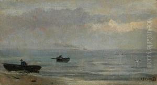 Marina Con Barcas Y Gaviotas. - view 1