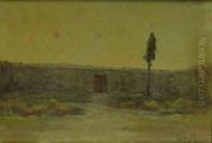 "paisaje. Puesta De Sol" by Modesto Urgell y Inglada