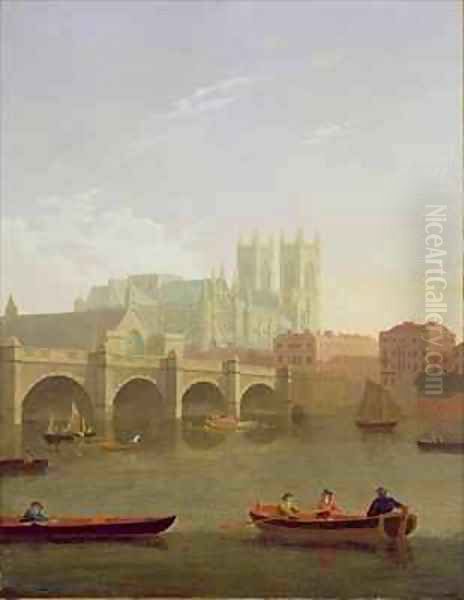 Westminster Abbey and Westminster Bridge Seen from the South - view 1