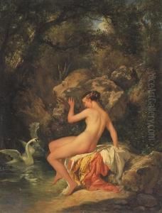 Leda Con Il Cigno by Stefano Ussi