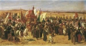 Carovana Nei Pressi Del Cairo by Stefano Ussi