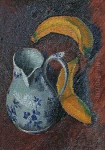 Nature Morte Au Pichet Et Aux Bananes