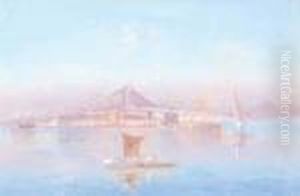 Veduta Di Napoli Dal Mare by Cesare Uva