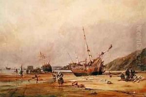 Calais Sands by Francois Louis Thomas Francia