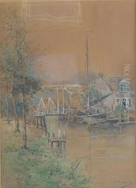 Vue De Canal En Hollande - view 1