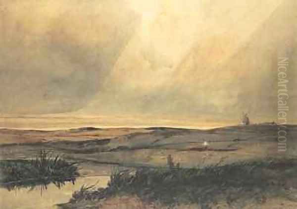 Moor with windmill - view 1