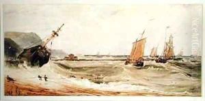 Boulogne Harbour by Francois Louis Thomas Francia