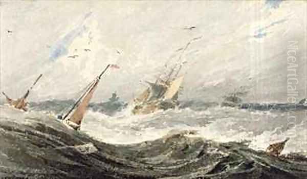 Boats on a Stormy Sea - view 1