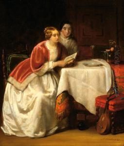A Lady Reading by Johannes Christoffel Vaarberg