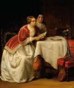 A Reading Lady by Johannes Christoffel Vaarberg