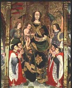 Madonna and Child central panel of the Paeria Altarpiece dedicated to St Michael Madonna and Child central panel of the Paeria Altarpiece dedicated to St Michael
