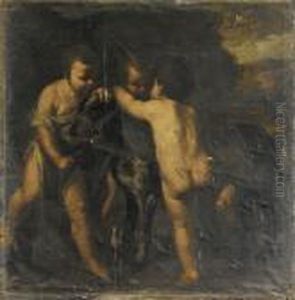 Gioco Di Tre Putti Con Un Cane Gioco Di Tre Putti Con Un Cane