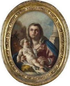 Vergine Col Bambino E San Giovannino by Domenico Antonio Vaccaro