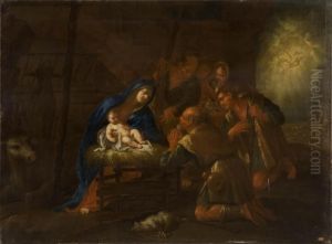 Adorazione Dei Pastori by Nicola Vaccaro
