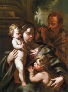 Sacra Famiglia Con San Giovannino by Nicola Vaccaro