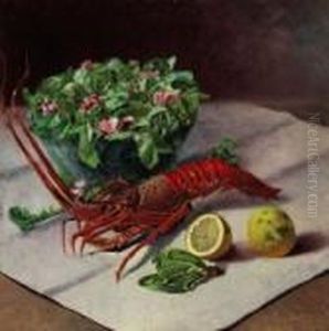"natura Morta Con Aragosta" 1945ca by Filippo Vacchetti