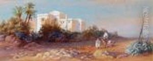Moorish House At Beer - Seeman Near Algiers by Charles Vacher
