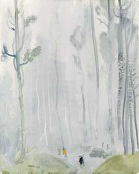 Hunters In The Winter Forest - view 1