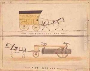 Confectioners Van and the Pipe Carriages by William Francis Freelove