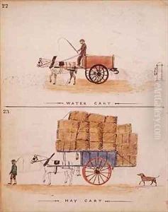 The Water Cart and the Hay Cart by William Francis Freelove