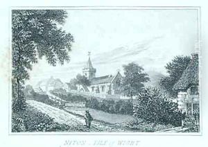 Niton Church Isle of Wight from Michael Faradays scrapbook Niton Church Isle of Wight from Michael Faradays scrapbook