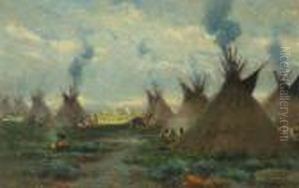 Teepees At Twilight - view 1