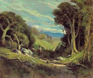 A Sunlit Path Through Rolling Hills by Manuel Valencia