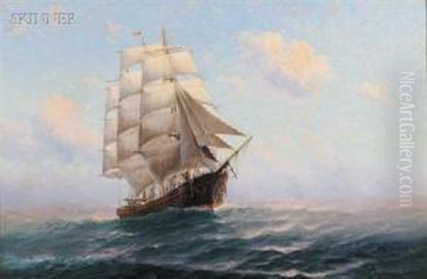 Sailing Vessel On The High Seas - view 1