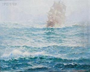 Sailing Vessel by Theodor Victor Carl Valenkamph