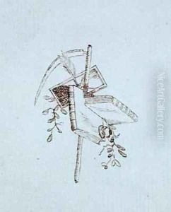 Drawing from Michael Faradays scrapbook 14 by Michael Faraday