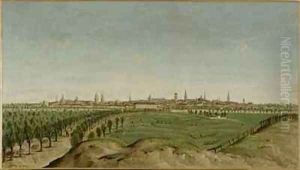 View of Berlin from Tempelhof by Carl Traugott Fechhelm