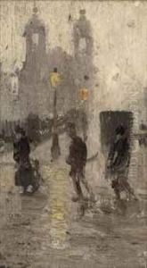 Presbyterian Church, All Saints, With Figures by Adolphe Pierre Valette