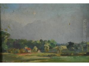 French Landscape by Adolphe Pierre Valette