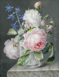 Rosenstillleben Auf Alabasterplatte