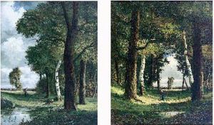 Clairiere Dans La Foret by Etienne Maxime Vallee