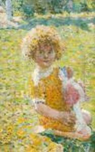 Petite Fille A La Poupee by Ludovic Vallee