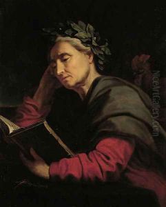 Asclepius, the god of healing and medicine, seated half-length at a table, reading a book